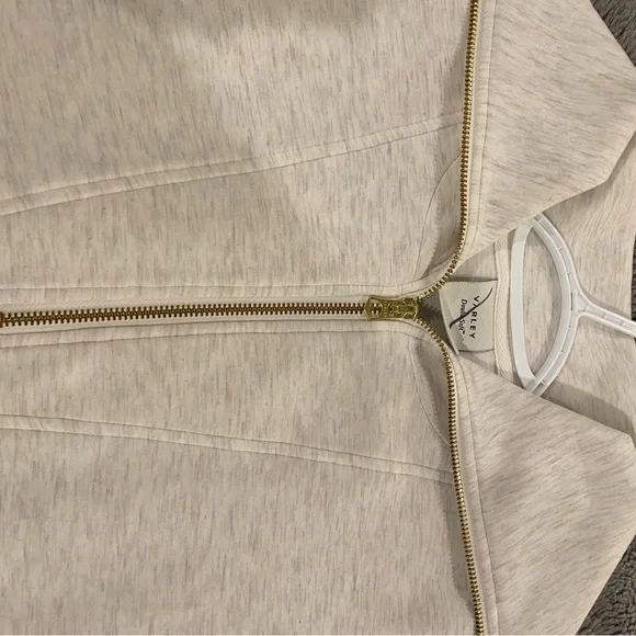 Varley XS Cream Short Sleeve Zip-Up Shirt - Picture 3 of 5